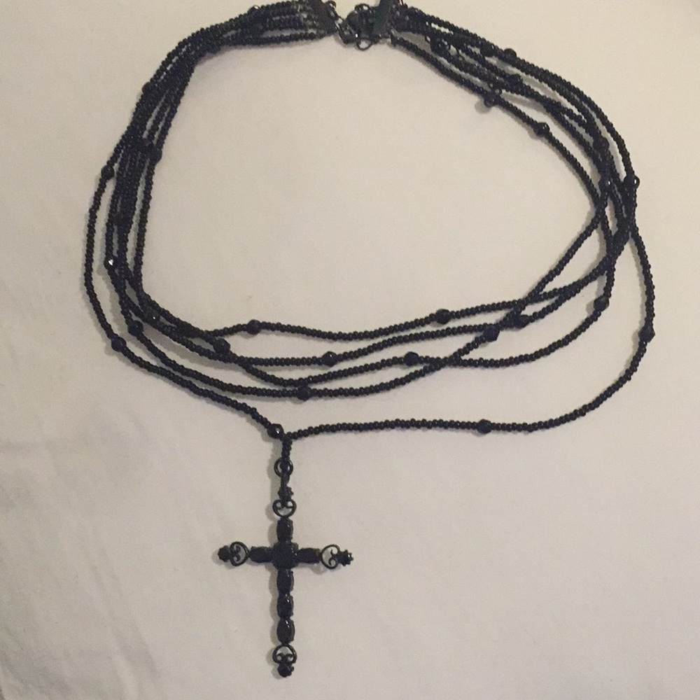 Lia Sophia cross choker necklace